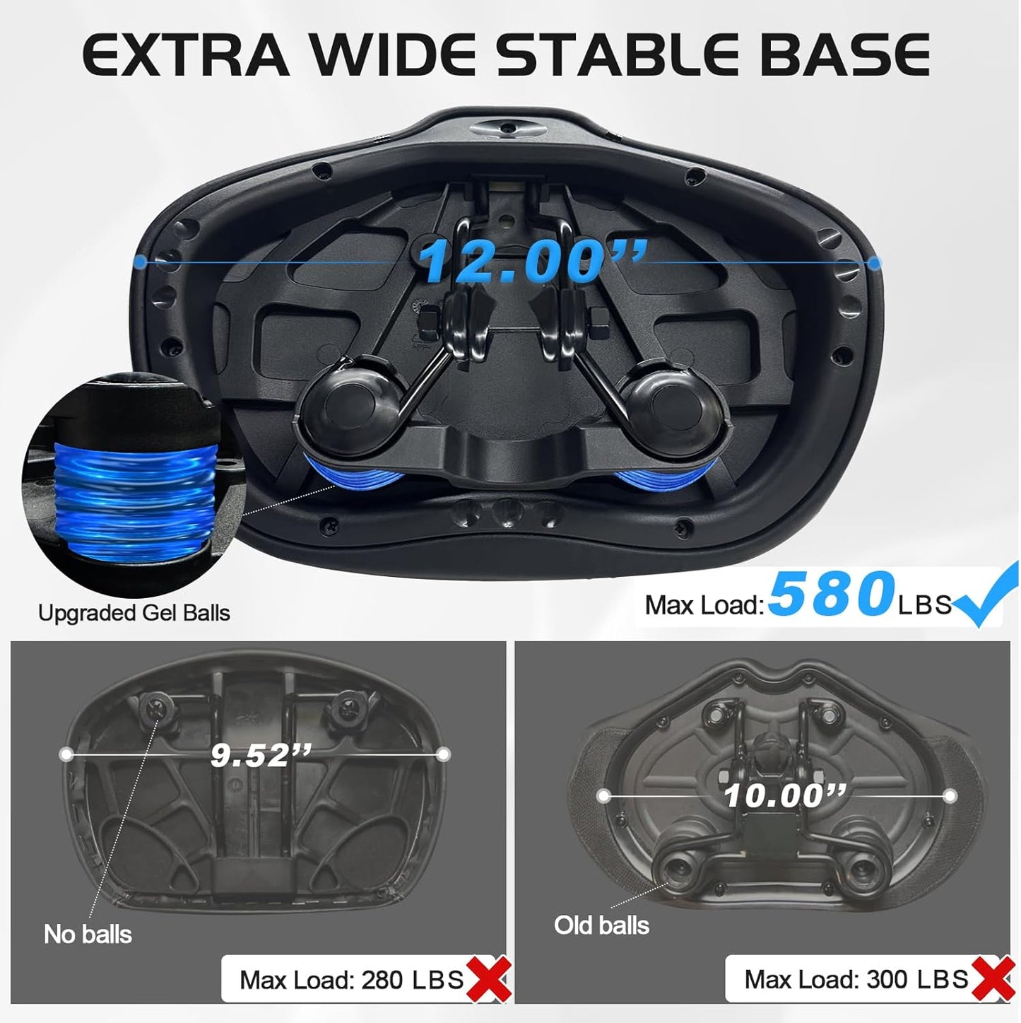 2024 New Noseless Bike Seat Cushion for Men & Women - Extra Padding & Comfort Wide Bicycle Seat, Oversized Comfortable Saddle for Peloton Bikes, Exercise Bikes, Electric Bikes, Cruiser Bikes